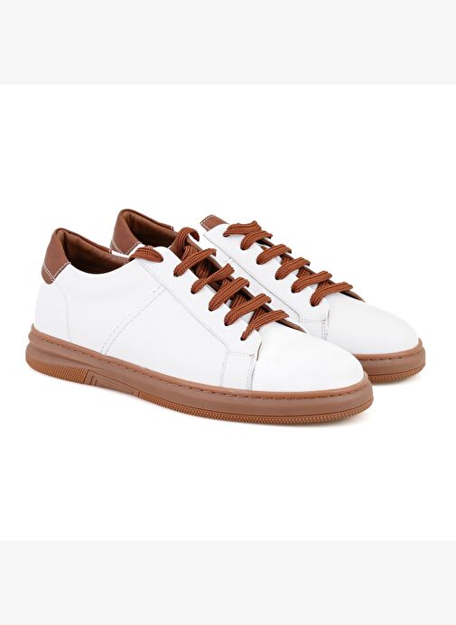 Seth Beyaz Erkek Deri Spor Ayakkabı - Görsel 2