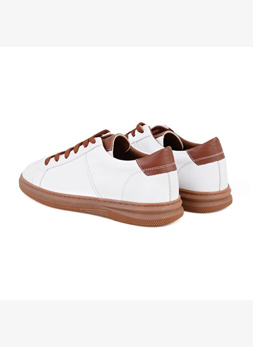 Seth Beyaz Erkek Deri Spor Ayakkabı - Görsel 5