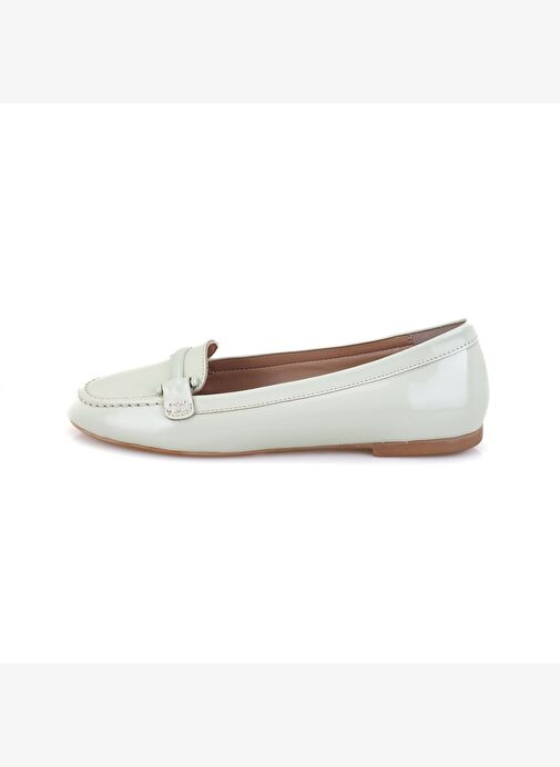 Kadın Açık Yeşil Deri Babet - Görsel 5