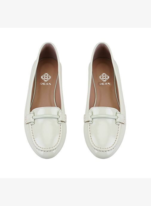 Kadın Açık Yeşil Deri Babet - Görsel 6