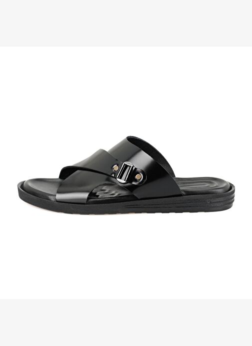 James Siyah Erkek Deri Terlik - Görsel 4