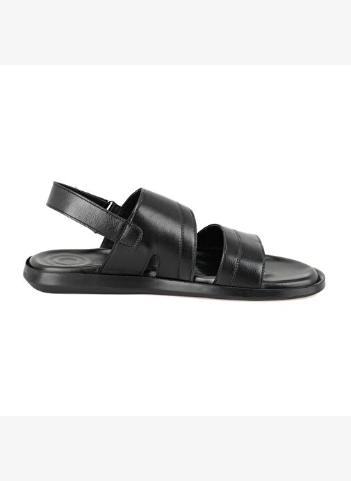 Jack Siyah Erkek Deri Sandalet - Görsel 3