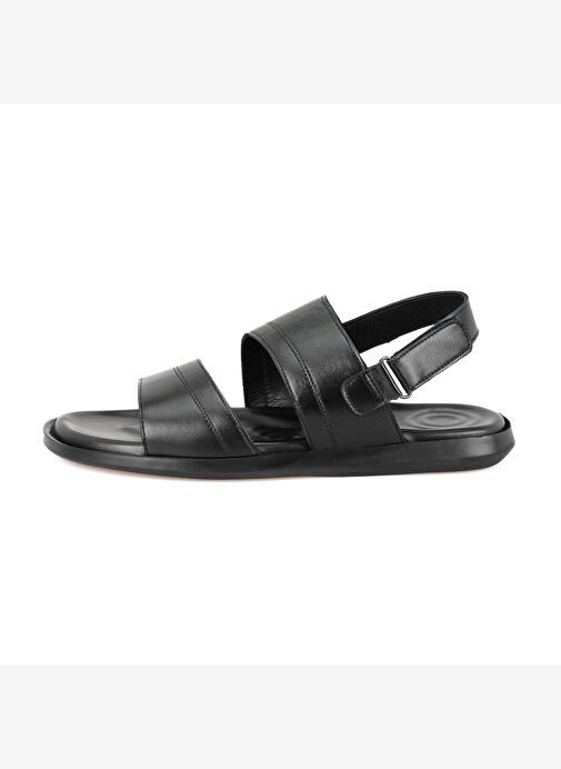 Jack Siyah Erkek Deri Sandalet - Görsel 4