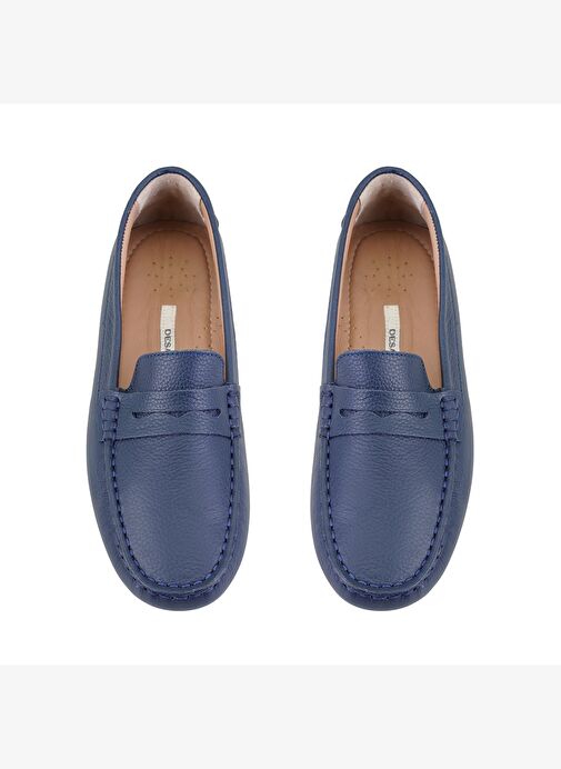 Kadın Lacivert Deri Loafer - Görsel 6