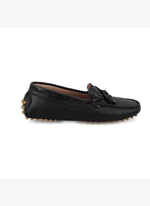 Kadın Siyah Deri Loafer - Görsel 3