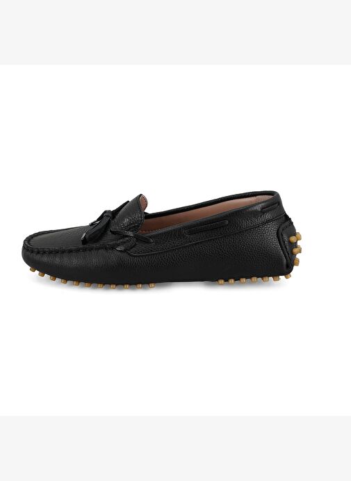 Kadın Siyah Deri Loafer - Görsel 4