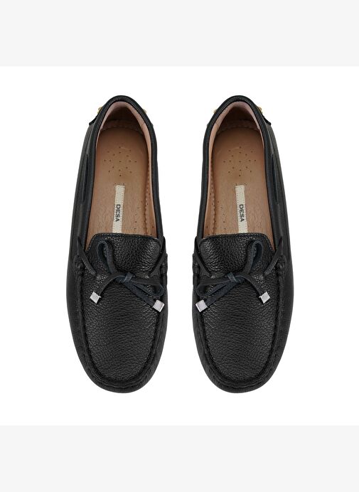 Kadın Siyah Deri Loafer - Görsel 5