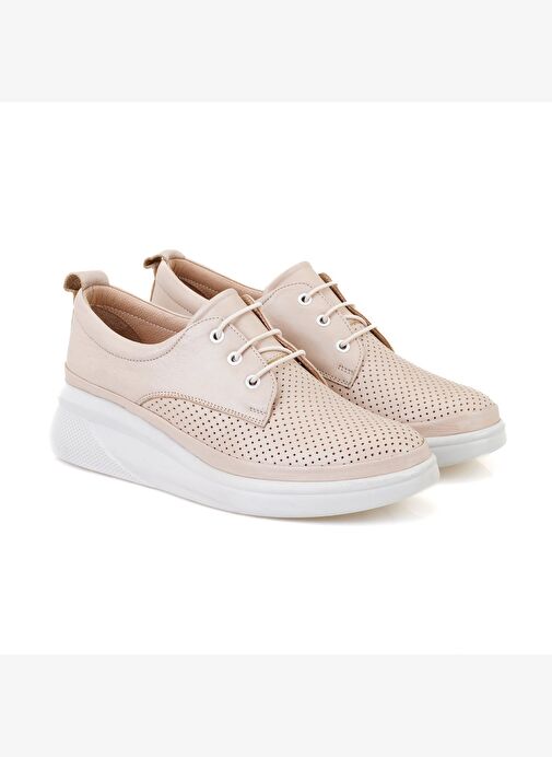 Kadın Bej DesaComfort Deri Günlük Ayakkabı - Görsel 2