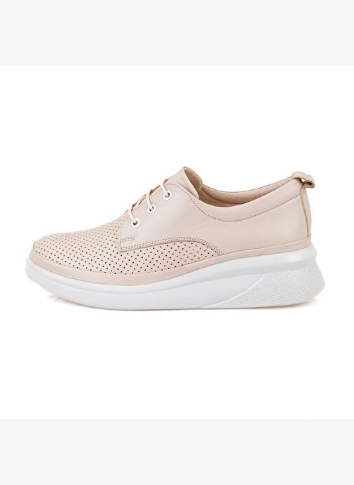 Kadın Bej DesaComfort Deri Günlük Ayakkabı - Görsel 4