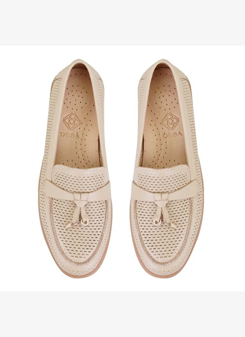 Kadın Vizon Deri Loafer - Görsel 5