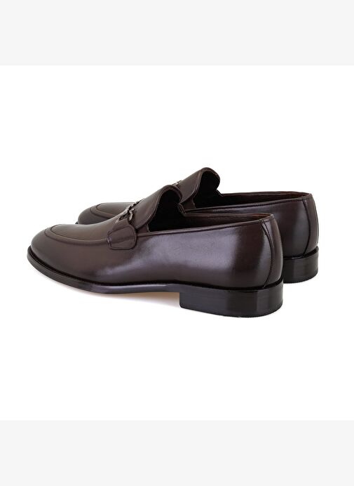 Kane Kahve Erkek Toka Aksesuarlı Deri Klasik Ayakkabı - Görsel 5