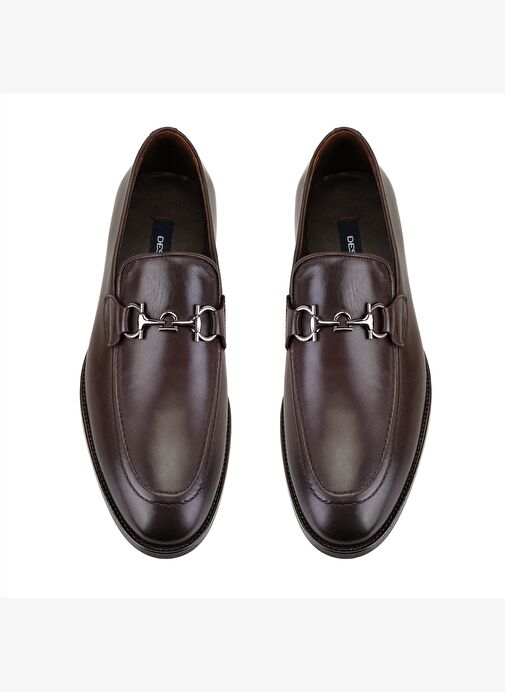 Kane Kahve Erkek Toka Aksesuarlı Deri Klasik Ayakkabı - Görsel 6