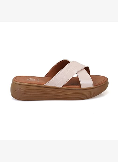 Desa Desa Pembe Kadın Pudra Dolgu Topuklu Deri Terlik Boyner'de! Pembe - 3. görsel