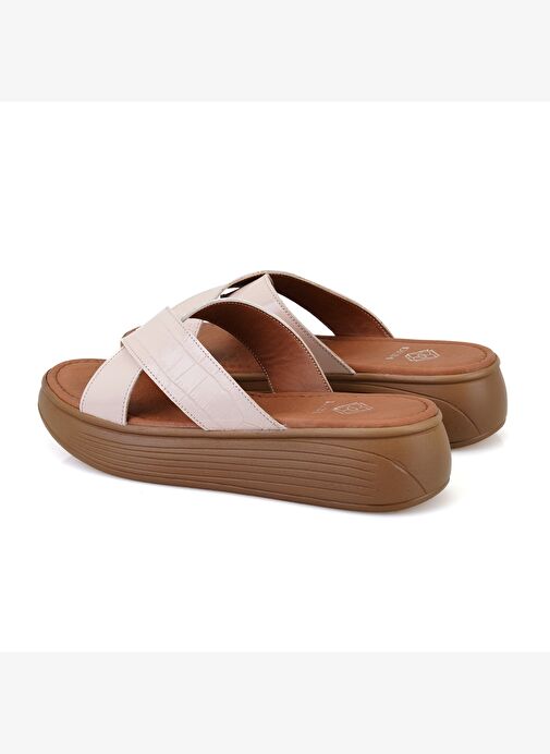 Desa Desa Pembe Kadın Pudra Dolgu Topuklu Deri Terlik Boyner'de! Pembe - 5. görsel