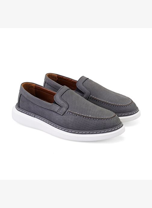 Lucas Gri Erkek Deri Günlük Ayakkabı - Görsel 2