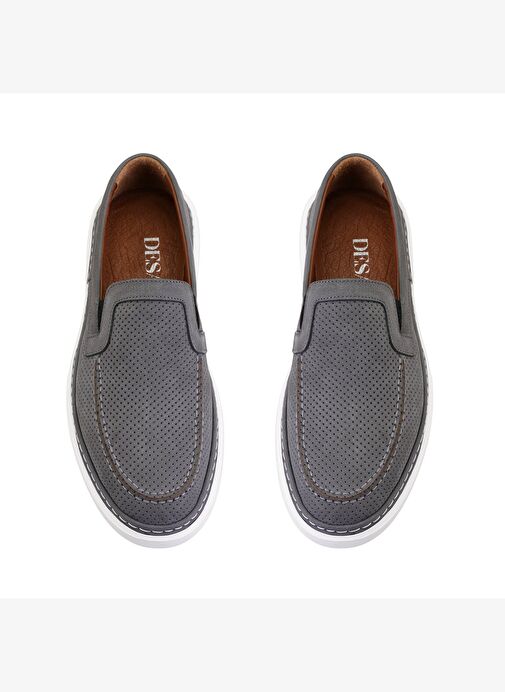 Lucas Gri Erkek Deri Günlük Ayakkabı - Görsel 5