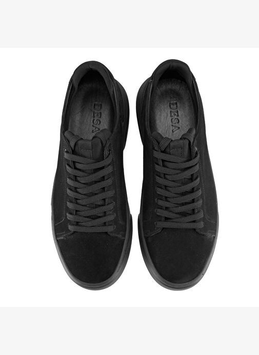 Holden Siyah Erkek Nubuk Deri Günlük Ayakkabı - Görsel 8