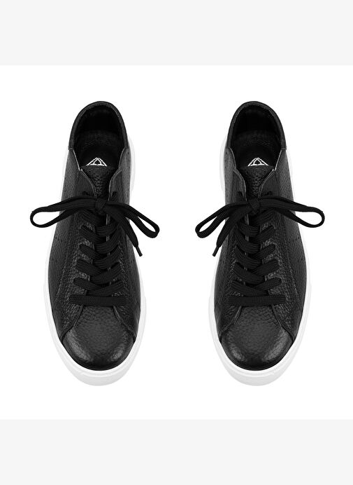 Kadın Siyah Deri Spor Ayakkabı - Görsel 6