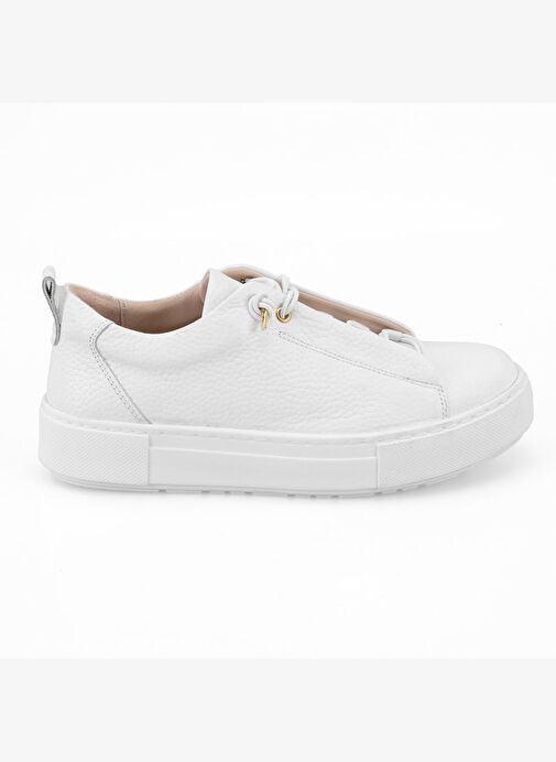 Kadın Beyaz Deri Spor Ayakkabı - Görsel 3