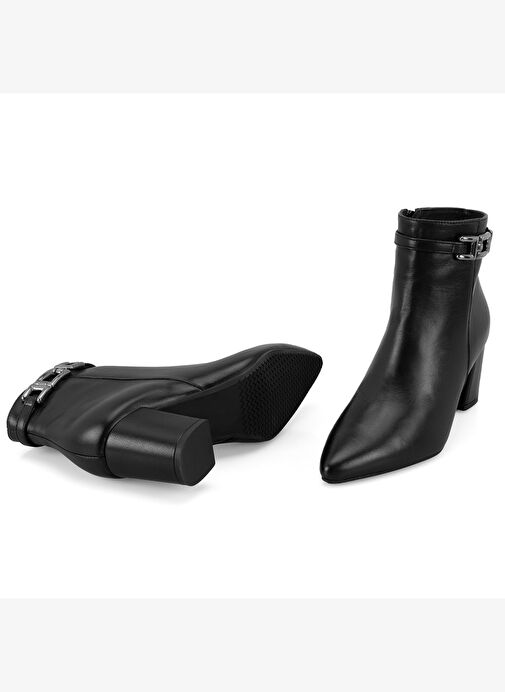 Desa Siyah Kadın DesaComfort Toka Aksesuarlı Topuklu Deri Bot | Boyner Siyah - 7. görsel