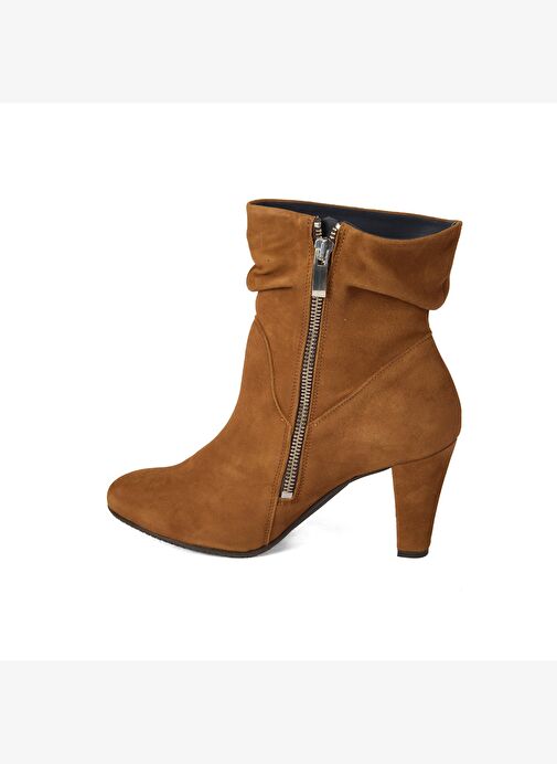 Belen Taba Kadın DesaComfort Fermuarlı Topuklu Deri Bot - Görsel 4