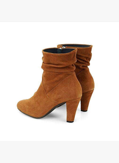 Belen Taba Kadın DesaComfort Fermuarlı Topuklu Deri Bot - Görsel 7