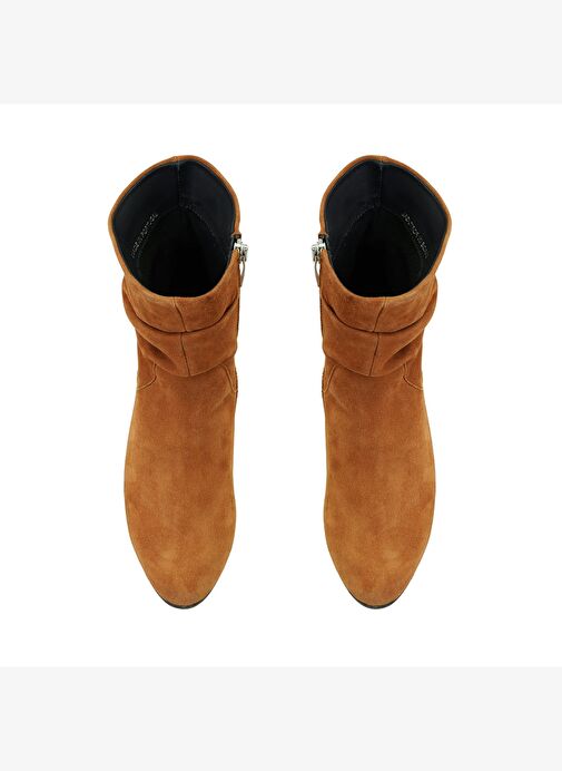 Belen Taba Kadın DesaComfort Fermuarlı Topuklu Deri Bot - Görsel 8