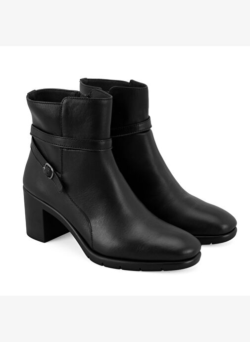 Hallie Siyah Kadın DesaComfort Topuklu Deri Bot - Görsel 2