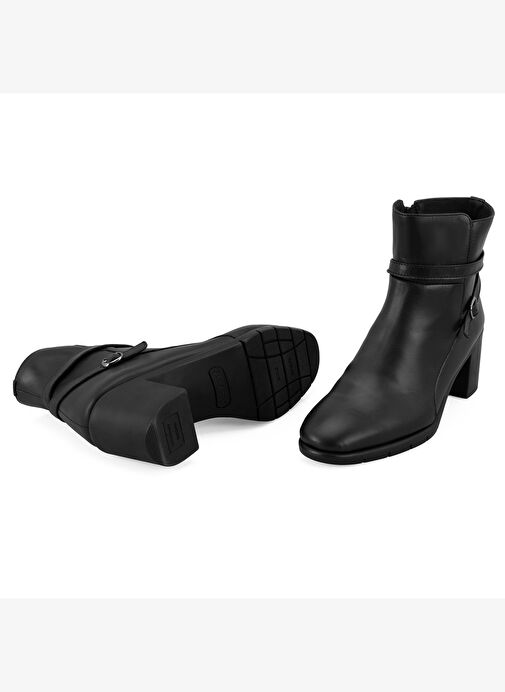 Hallie Siyah Kadın DesaComfort Topuklu Deri Bot - Görsel 6