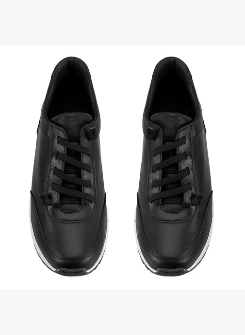 Kadın Siyah DesaComfort Deri Spor Ayakkabı - Görsel 6