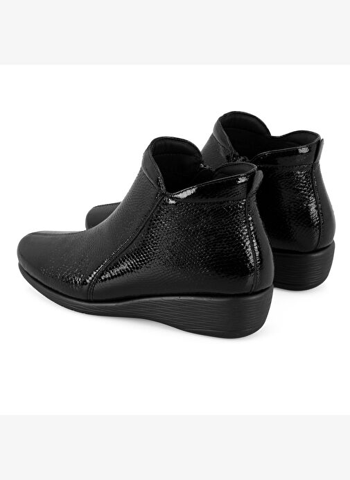 Jailyn Siyah Kadın DesaComfort Fermuarlı Deri Bot - Görsel 6