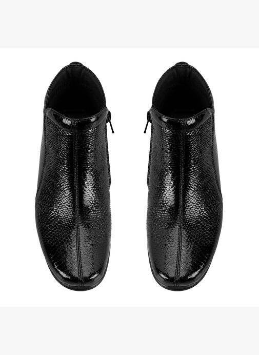 Jailyn Siyah Kadın DesaComfort Fermuarlı Deri Bot - Görsel 8