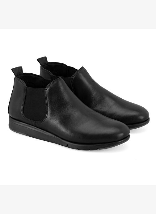 Kayley Siyah Kadın DesaComfort Lastikli Deri Chelsea Bot - Görsel 2