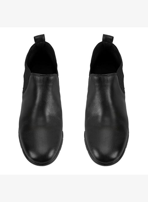 Kayley Siyah Kadın DesaComfort Lastikli Deri Chelsea Bot - Görsel 5