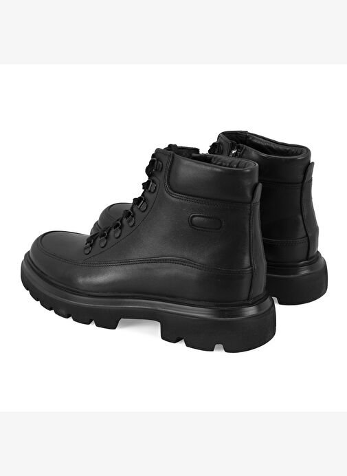 Teora Siyah Erkek Deri Fermuarlı Bot - Görsel 5
