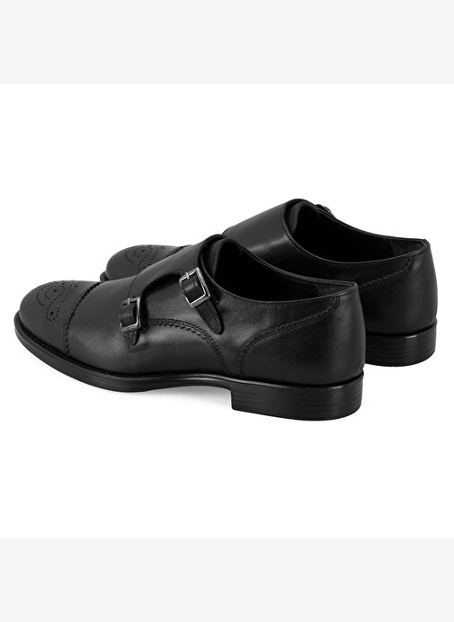 Kadın Siyah Deri Klasik Ayakkabı - Görsel 7