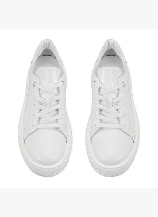 Kadın Beyaz Deri Sneaker - Görsel 6