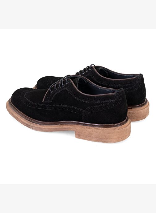 Jagger Siyah Erkek Süet Deri Klasik Ayakkabı - Görsel 5