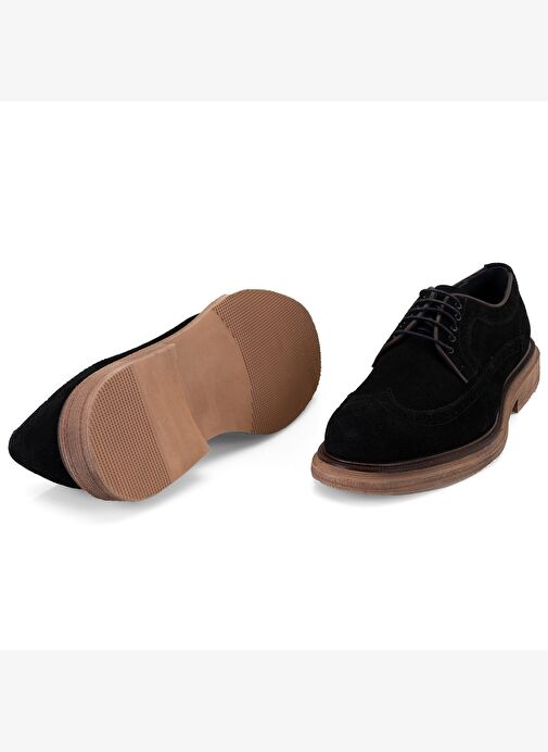 Jagger Siyah Erkek Süet Deri Klasik Ayakkabı - Görsel 7