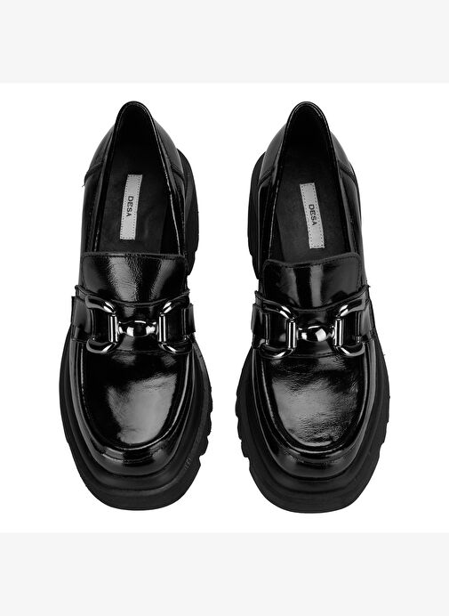 Kadın Siyah Topuklu Deri Günlük Ayakkabı - Görsel 9