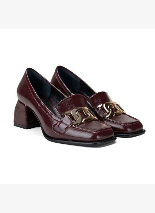 Kadın Bordo Klasik Ayakkabı - Görsel 2