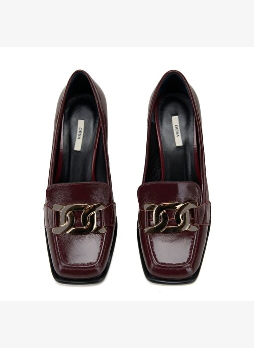 Kadın Bordo Klasik Ayakkabı - Görsel 7