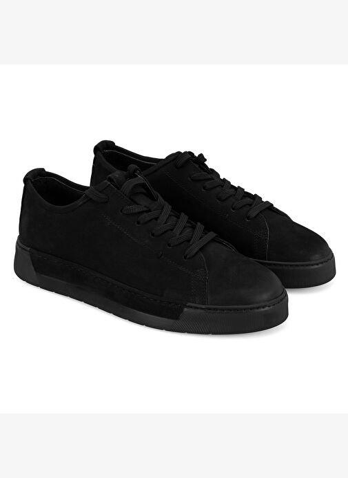 Estevan Siyah Erkek Nubuk Deri Günlük Ayakkabı - Görsel 2