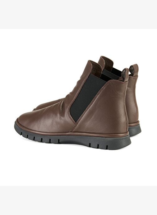 Kadın Kahve Lastikli Deri Bot - Görsel 5