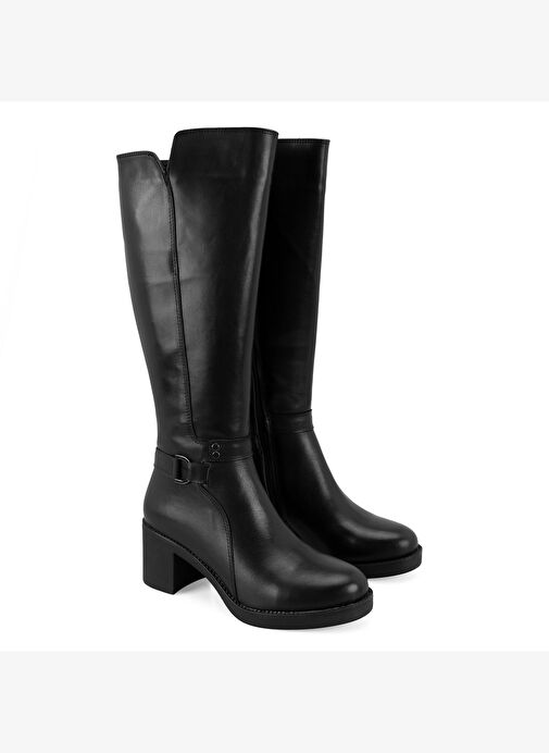 Desa Desa Kadın Siyah Topuklu Deri Çizme Bot | Boyner Siyah - 2. görsel