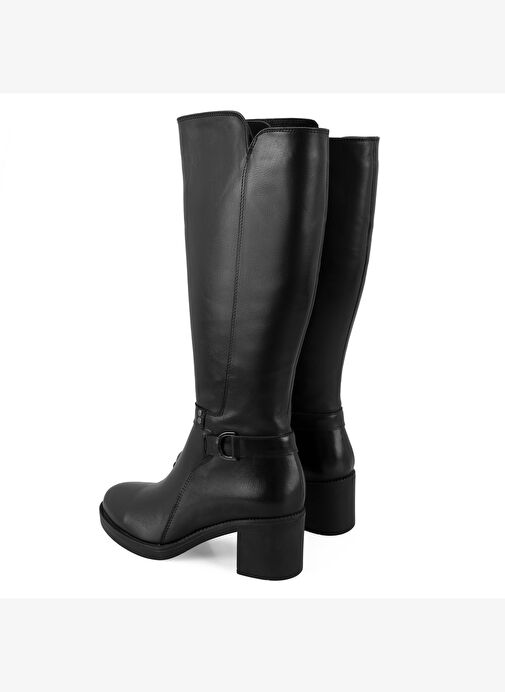 Desa Desa Kadın Siyah Topuklu Deri Çizme Bot | Boyner Siyah - 5. görsel