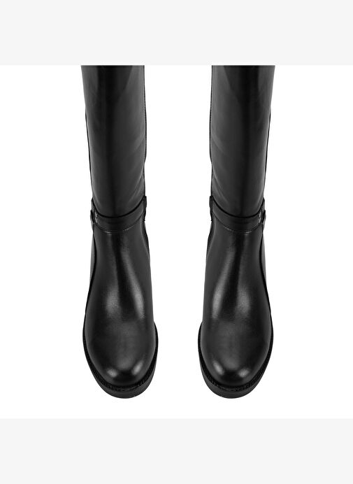 Desa Desa Kadın Siyah Topuklu Deri Çizme Bot | Boyner Siyah - 6. görsel