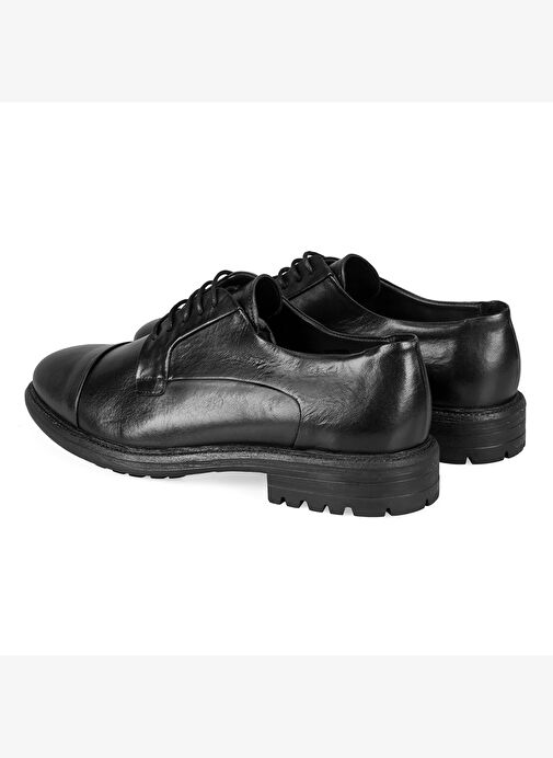 Darly Siyah Erkek Deri Günlük Ayakkabı - Görsel 6