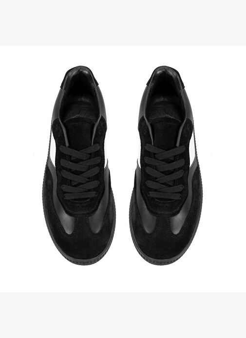 Kadın Siyah Deri Spor Ayakkabı - Görsel 8