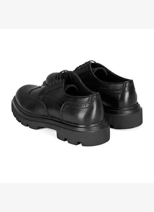 Eliezer Siyah Erkek Deri Klasik Ayakkabı - Görsel 6